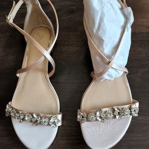 Bagley Mischka Jewel Satin Flats - Size 8 - New & Unworn